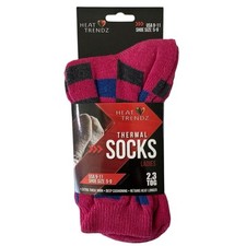 Heat Trendz Pink Thermal Socks TOG 2.3 Women Shoe Size 5-9 Extra Thick Yarn NEW