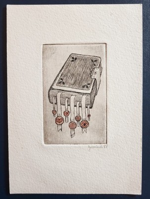 Handsigniertes Original ''Ein Buch mit 7 Siegeln''