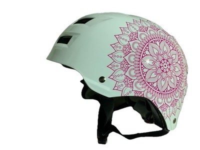 Skullcap Skaterhelm Fahrradhelm Größe M 55-58 Weiss Helm Mandala Damen