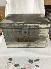 Antique Schaffer Tin Breadbox-Cottage Core, P...