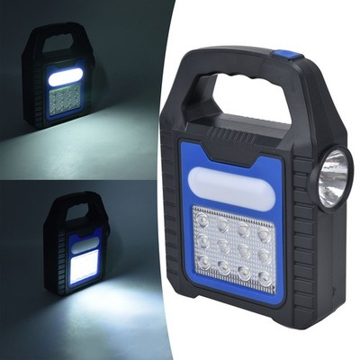 Solar Flashlights USB Rechargeable Solar Panel Portable Handle LED Lantern SET