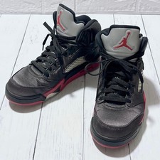 Nike Air Jordan 5 Retro Satin Bred Black University Red Sneaker 7 25cm Authentic