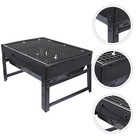  Portable Folding BBQ Grill Charcoal Steel Barbecue Rack for Outdoor