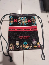 ONE PIECE Drawstring Bag Backpack Seven Worlds Of The Sea Mugiwara Pirates Art