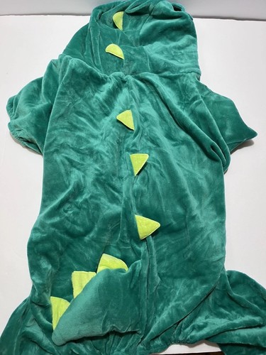 Dog Green Dinosaur Pajamas Size M