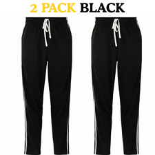 2 PACK MENS LOUNGE PANTS PYJAMAS STRIPED JOG BOTTOMS PJS NIGHTWEAR TROUSER S-3XL