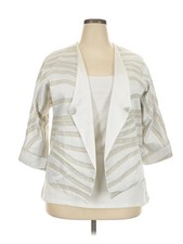 Assorted Brands Women Ivory Blazer XXL