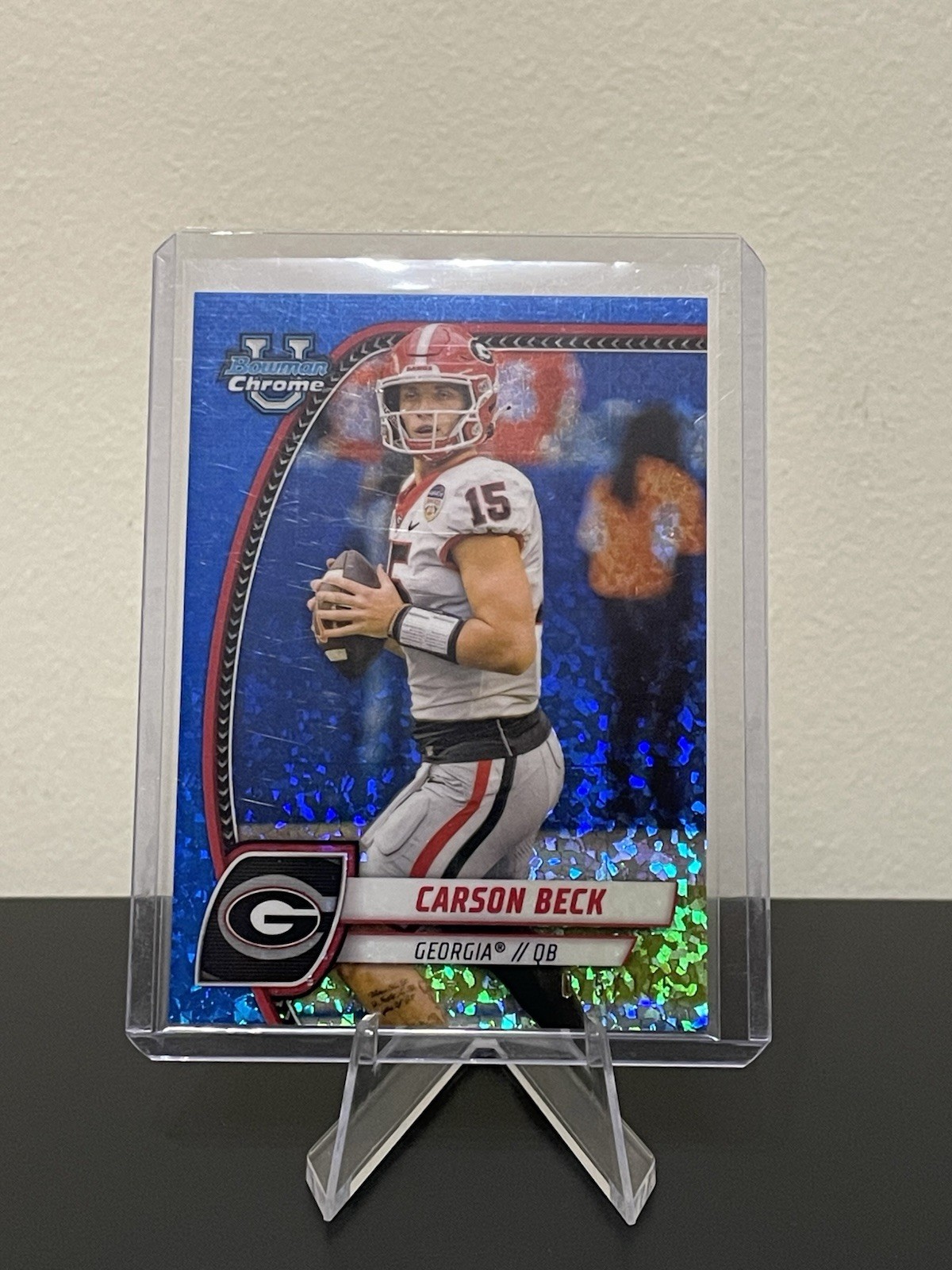2024 Bowman U Chrome Carson Beck Blue Mini Diamond Refractor /175 Georgia - #2