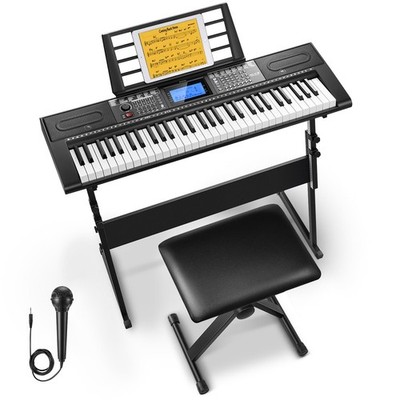 Donner 61 Key Keyboard Piano, Electric Piano Kit with Full, Black