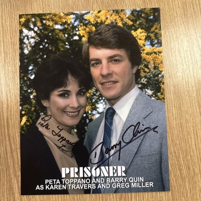 Gefangenenzelle Block H handsigniert 8x10 Peta Toppano & Barry Quin (Karen & Greg) 