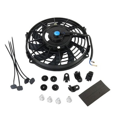 JDMSPEED New Universal Slim Fan Push/Pull Electric Radiator Cooling Engine Kit 1