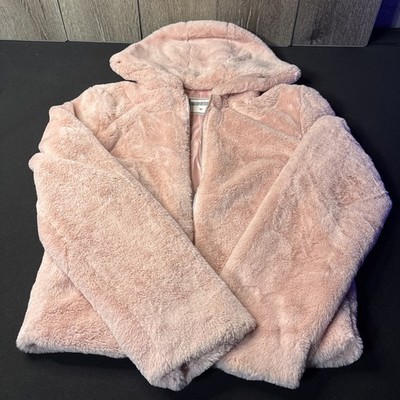 women's rosio soft plush hooded full zipper coat  medium