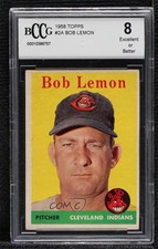 1958 Topps Bob Lemon (Team Name in White) #2 BCCG 8 HOF 0wb1
