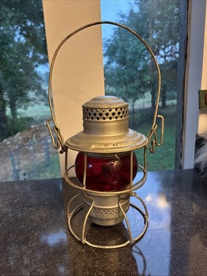NOS Antique Dressel Arlington AT & SFRY RAIL Lantern with Red