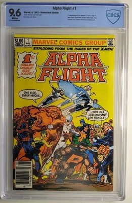 Alpha Flight #1 Newsstand, 1983 Marvel Comics, CBCS 9.6 (n. CGC)