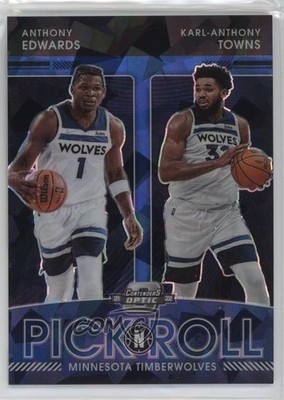 2021 Panini Contenders Optic Blue Cracked Ice Prizm /75 Anthony Edwards #10 0p6y
