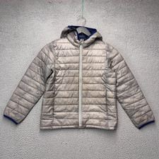 Gap Kids Puffer Jacket Boys Large Gray Recycled Primaloft Outdoor Ski School