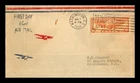 Dr Jim Stamps First Day 6 Cent Air Mail Cachet Cover Next Day Cancel Scott C19