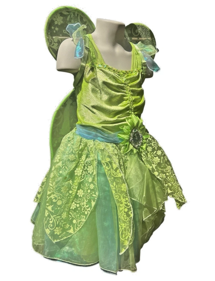 Disney Store Niño Iluminar Alas Tinker Bell Cos Play Pequeño 4 Verde Azul Tutú Foto 3 de 4
