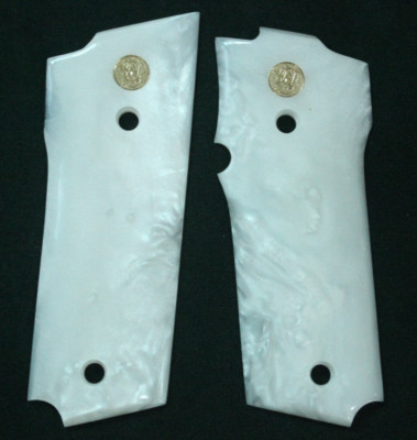 Smith & Wesson Pearl Grips For S&W M 59 459 559 659 White resin # Gold Med Color