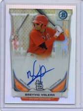 2014 Bowman Chrome Refractor Breyvic Valera Autograph RC 054/500 Auto