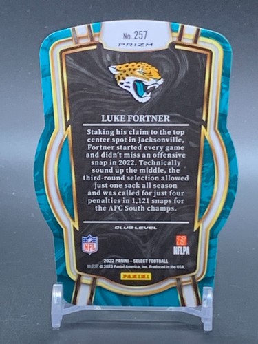 2022 Panini Select Red Black Die Cut Prizm #257 LUKE FORTNER Club Level RC - Picture 2 of 2