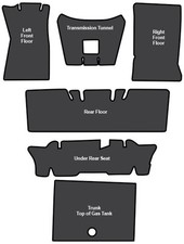 ACC 65-73 MUSTANG CONVERTIBLE SOUND DEADENER SET - INSTALLS BENEATH CARPET