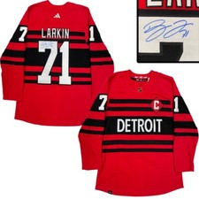 DYLAN LARKIN Signed Detroit Red Wings Reverse Retro Red Adidas PRO Jersey
