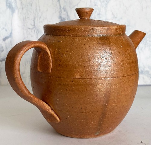 Tea Pot Coffee pot Shigaraki yaki pottery Handcraft Red glaze 450ml Made Japan - Picture 5 of 11