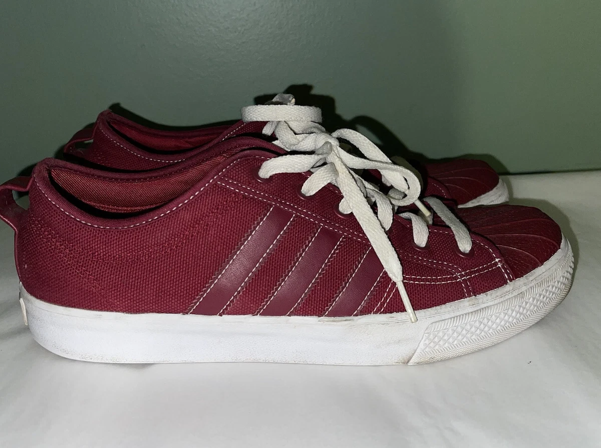 Adidas originals - nizza - baskets en toile - blanc et clearance rouge