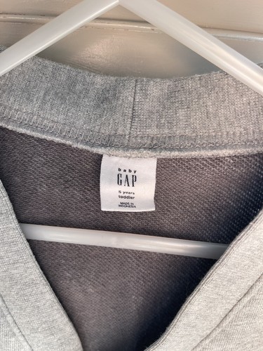 gap kids boys gray button up cotton cardigan sweater shirt - Picture 2 of 3