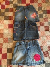 Lot 3 Vintage Youth Size 6 6x Disney FreeStyle Jean Skirts