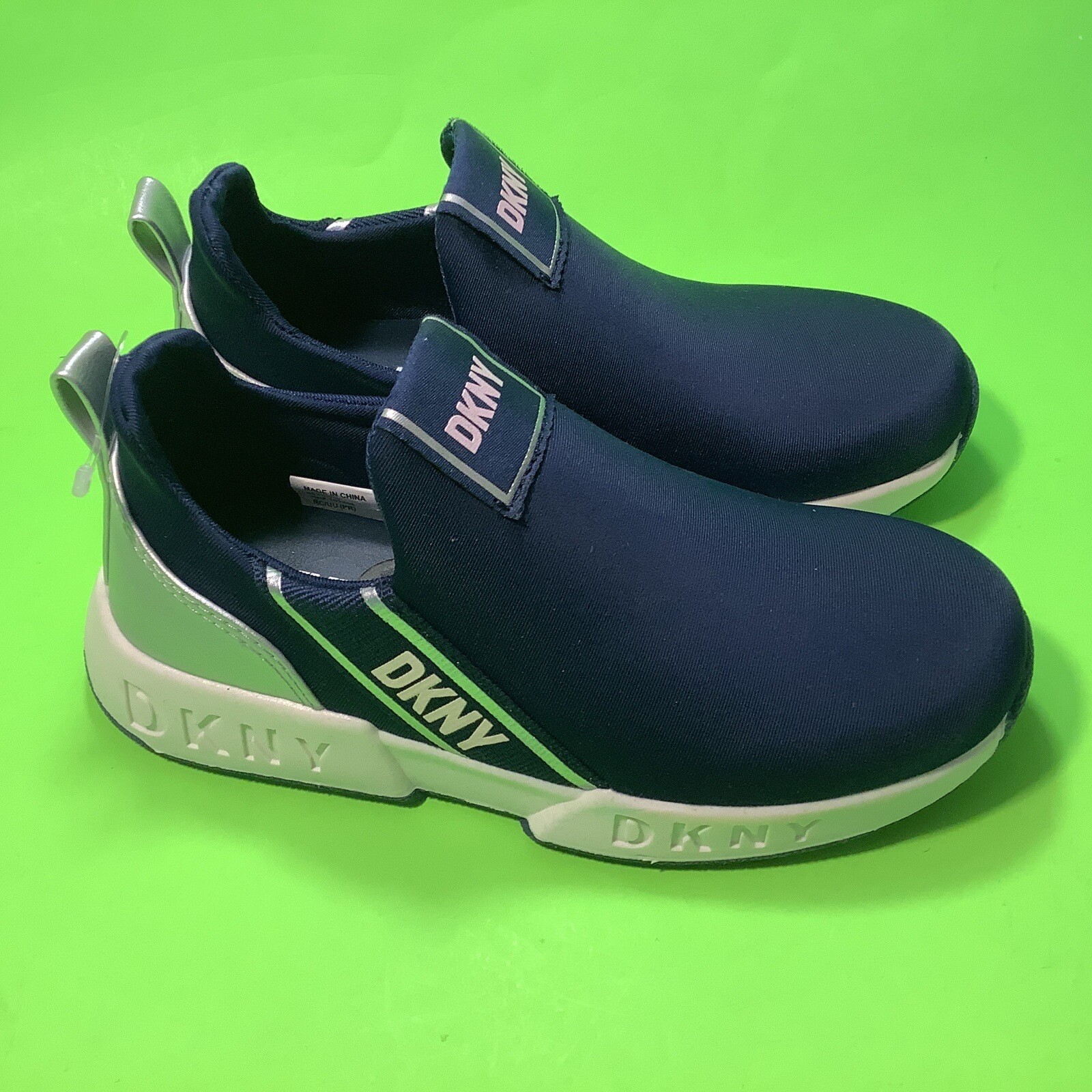 Shoes Size 1 Navy Blue W/silver, Pink New
