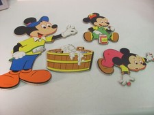 Vintage Walt Disney Mickey Mouse Wall Decor nursery bath time dolly toy