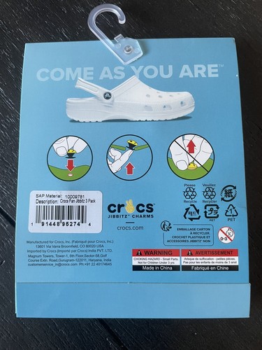 Crocs Fan Jibbitz 3 Pack Shoe Charms Uniquely You Multicolor Set New - Picture 2 of 2