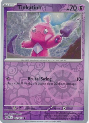 Reverse Holo Tinkatink   102/193 Common  Paldea Evolved Pokemon TCG