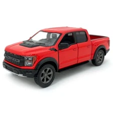 5436) Kinsmart 2022 Ford F-150  Raptor  1:46 Diecast  Truck 5 inch Red color. 