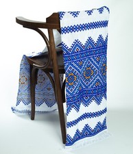 UKRAINIAN Ukraine RUSHNYK Hand blue yellow Embroidery Wedding