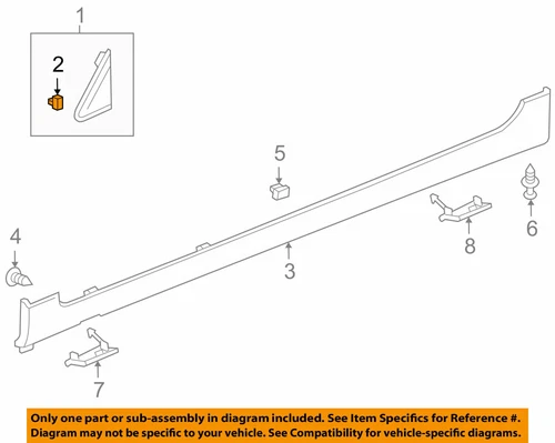 GM OEM Exterior Upper Molding Retainers 94530742 (5 pieces for one price