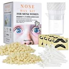 Nose Hair Removal Wax Kit Nasal Ear Hairs Painless Effective Safe Quick Beads
