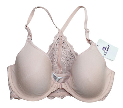 b.tempt'd Underwire Lace Back Lightly Padded Solid Color Women's Bra NWT