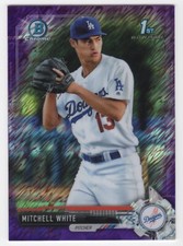 MITCHELL WHITE 2017 Bowman Chrome PURPLE SHIMMER REFRACTOR ROOKIE #BCP190