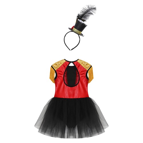 Kids Girls Costume Set Cosplay Halloween Outfit Ringmaster Performance Circus - Picture 11 of 38