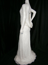 Charlie Brear VWDC Catroux Lace Wedding Dress 12 Ivory Cowl Open Back BOHO