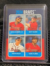 2024 Topps Heritage High Number 1975 Team Quads Braves #2  Olson Acuna Jr.