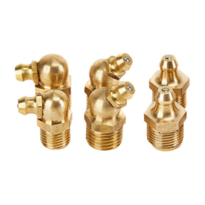 Metric 45°/90°/Straight Brass Hydraulic Grease Nipple Fitting M6 M8 M10 M12-M16