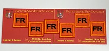 6 FR Patches Replacement Tags Fire Resistant Retardant FRC Orange Black Iron On