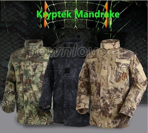 Mens Army Military Tactical Combat BDU Uniform Camouflage Jacket Pants Suit SWAT - Picture 5 of 61