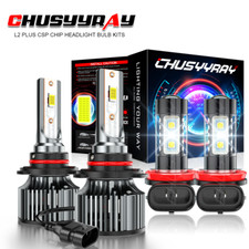 For Fiat 500 2012-2019 LED Headlight High & Low + Fog Light Bulbs Combo 4X 6500K