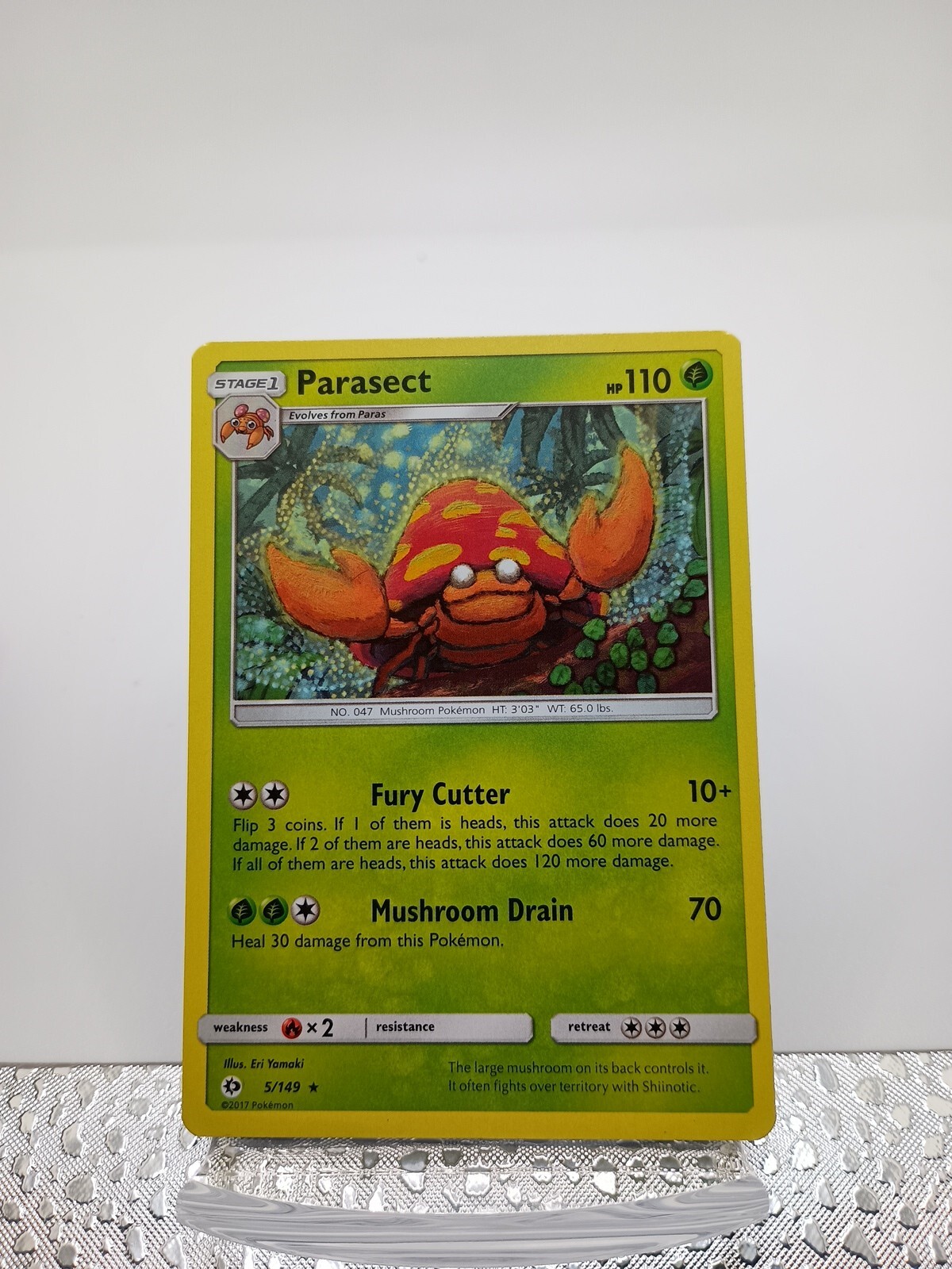 Parasect - 5/149 - Rare - Sun & Moon Base - Pokemon - LP+